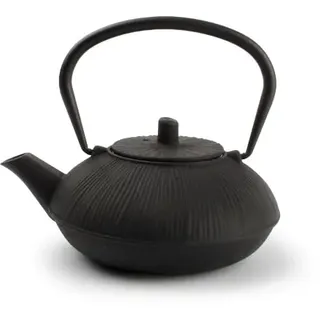 Japanische Teekanne aus Gusseisen schwarz mit Siebeinsatz 500 ml