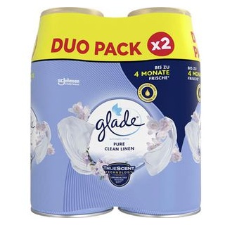 glade Raumduft automatic spray, 2x 269 ml, Nachfüller, Duo Pack, Pure Clean Linen
