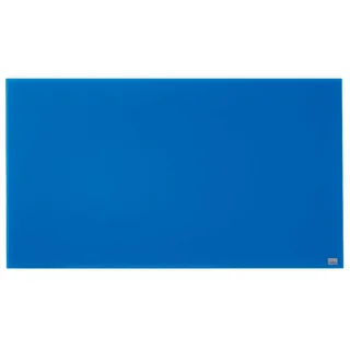 Nobo Glas Magnet-Whiteboard mit herausnehmbarem Stiftehalter, 1000 x 560 mm, InvisaMount Befestigungssystem, Impression Pro, Blau, 1905188