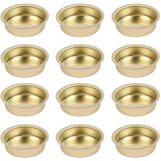 BODA Creative Teelichteinsatz Kerzeneinsatz Kerzentülle aus Metall, Durchmesser 40 mm, Höhe 12 mm, Inhalt: 12 Stück Teelichthalter
