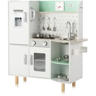 Baby Vivo Kinderküche Spielküche aus Holz - Gustavo in Weiß