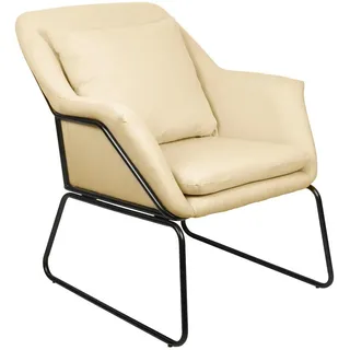 Svita Relaxsessel Josie gepolstert 68 x 82 x 64 cm Beige mit Kissen
