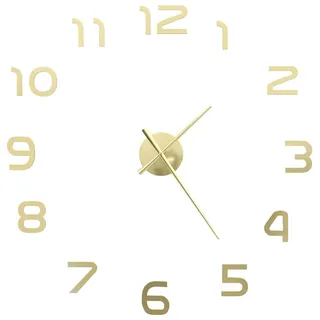 vidaXL 3D-Wanduhr 100,0 cm NA goldfarben