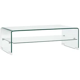 vidaXL Beistelltisch Transparent Glas 98 x 45 x 31 cm