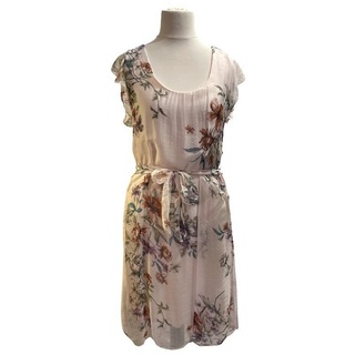 BZNA Sommerkleid Seidenkleid Sommer Herbst Kleid mit Blumen Muster rosa