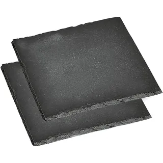 KESPER Untersetzer aus Schiefer 13 x 13 cm, 2er Pack/Glasuntersetzer