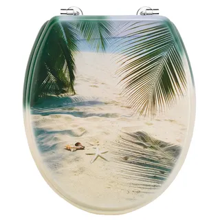 CORNAT WC-Sitz Palmen am Strand bunt