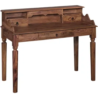 Wohnling Schreibtisch Sheesham 60 cm - Natur