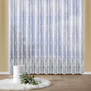 WECKBRODT Gardine »Isabella«, (1 St.), echte Stickerei, Florentiner Optik, Allover, Bordüre, Store