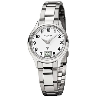 Regent Edelstahl Damen Uhr FR-193 Funkuhr Armband silber D2URFR193