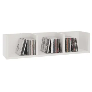 CARO-Möbel CD Regal Hängeregal 75 x 18 x 18 cm Weiß