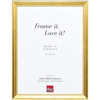 effect Holz-Bilderrahmen Profil 85 20 x 28 / Gold / Antireflexglas / Refloglas