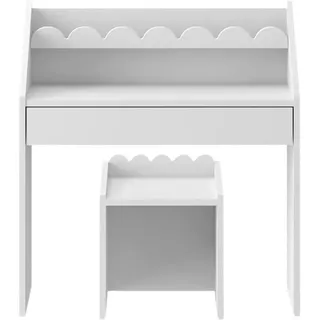 petits-meubles Kinderschreibtisch Book Nook 1 Schublade MDF weiß