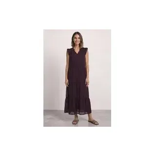 Street One Maxi-Chiffonkleid mit Volants und Print - Rot