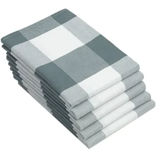 ZOLLNER Geschirrtuch, (Spar-Set, 5-tlg), 50 x 70 cm, 100% Baumwolle, vom Hotelwäschespezialisten grau