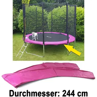 RAMROXX Trampolin Randabdeckung 244 cm Rosa