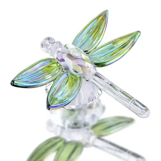 Glaslibelle Figur grün, für Wohnzimmer, handgemachtes Glas Tier Sammlerstück Briefbeschwerer