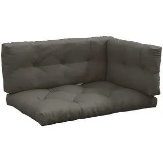 Outsunny Palettenkissen 120 x 80 x 12 cm grau 3-tlg.