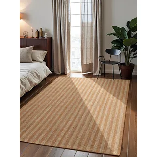 ELLE DECORATION Juteteppich Amber 200 x 300 cm Natur/Elfenbein/Gold