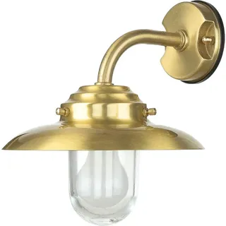 Wandlampe Messing IP64 Wand außen Maritim wetterfeste Außenleuchte Laterne Haus Haustür Terrasse Hof - Gold