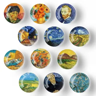 GEFIRE Kühlschrankmagnete Magnete 12 Stücke Kinder Kühlschrank Magnete 30 MM Mini Magnete Kühlschran bunt klustigemagnete für Whiteboards Kühlschränke Fotos (Berühmte Lehrerölmalerei)