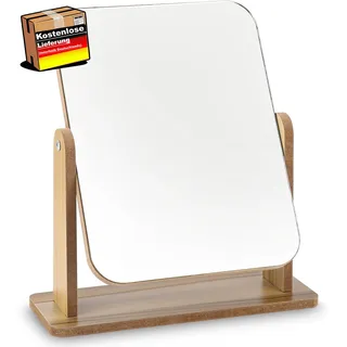 Standspiegel Holz klein mit verstellbarem Neigungswinkel für Make-up und Badzubs