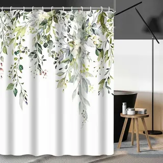 luxuskollektion Duschvorhang 200 x 240 cm grüne Pflanzen
