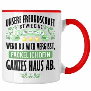 Trendation Tasse Trendation - Beste Freundin Freund Tasse Geschenk Beste Freundinnen Ge rot
