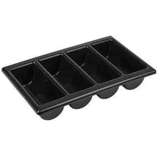 APS Besteckkasten GN 1/1 53 x 32,5 cm 4 Fächer Kunststoff schwarz