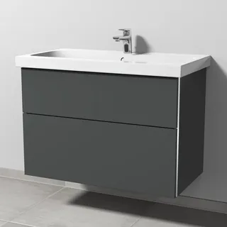 Sanipa Waschtischunterschrank 2 Auszüge 85 x 59,1 x 46,2 cm Anthrazit Matt