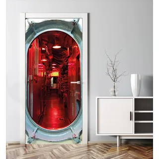 MyMaxxi Türtapete selbstklebend - Einteilige Türfolie 90x200 cm - Motiv: U-Boot Türklebefolie zum verschönern & bekleben der Tür - Türaufkleber aus Klebefolie