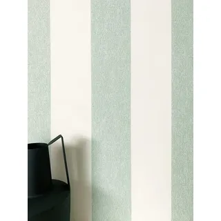 Newroom Vliestapete Nail Green Tapete Streifentapete Streifen,Linien, Grün Tapete Modern Streifen - Streifentapete Streifen Weiß Landhaus Linien für Wohnzimmer Schlafzimmer Küche, Streifen grün