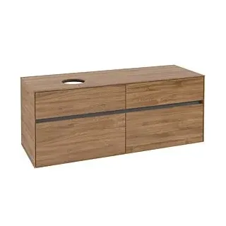 Waschbeckenunterschrank 140 x 55 cm Kansas Oak