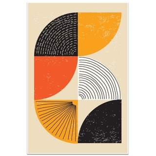 wandmotiv24 Poster minimalistisch, Kunst, abstrakt, Minimalismus (1 St), Wandbild, Wanddeko, Poster in versch. Größen orange 60 cm x 40 cm x 0.1 cm