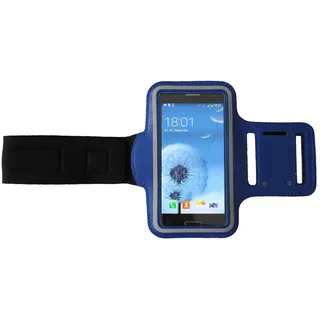 Fitness Sportarmband kompatibel für Apple iPod Touch 3G 4G 5G 6G Armband Handy Oberarm Halter für Fitness, Joggen, Laufen Hülle Tasche Blank Klein Dunkel-Blau