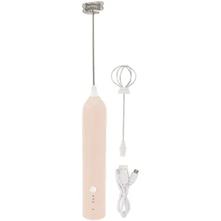 Kleiner Haushalts-Eierschläger, Mini-Multifunktionsmixer, Handgehaltener Elektrischer Rührer, Schaumbereiter, Schneebesen, Kabelloser Milchkaffee-Schäumer für den Küchenkoch (Aprikose)