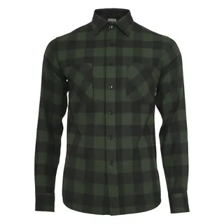 URBAN CLASSICS Kariertes Flanellhemd Schwarz M