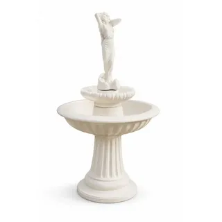 JVmoebel Gartenbrunnen Springbrunnen Garten 172 cm Skulptur Zierbrunnen Teich Fontaine Sofort, (1 tlg) weiß