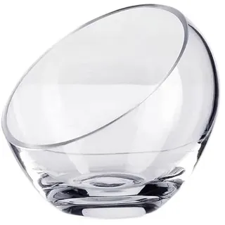 Glas schräg geschnittene Schüssel, transparente Schalen, Klarglas Vase, klare Kugel Glocke, Glas Terrarium, Fischschale Pflanze Terrarium, Runde Blume Vase, 15,4cm