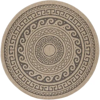 Ayyildiz Comilla II Outdoor-Teppich Ø 120 cm Schwarz