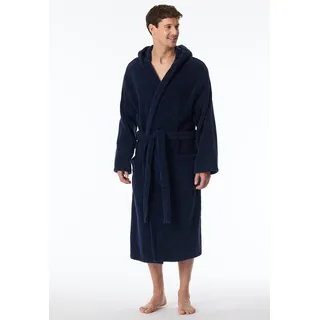 Herrenbademantel SCHIESSER ""Essentials"" Gr. M, blau (815, navyblau), M, Baumwolle, Hausmäntel, in weicher, behaglicher Frottee-Qualität