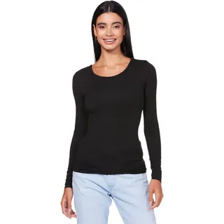 Only Onllive Love Life L/S Oneck Top Noos JRS T Shirt, Schwarz, XL EU