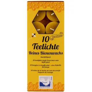 Kerzenfarm Hahn Bienenwachs Teelichte 10 St. gelb