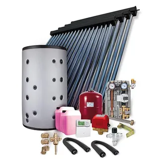 Sunex Solaranlage Paket HP30 19,56m2 Vakuumröhrenkollektor Frischwasserspeicher 1000l