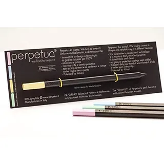 Perpetua Sweet Life – Set aus 4 Bleistiften Perpetua Made in Italy – Bleistift aus recyceltem Graphit – Geschenkidee umweltfreundlich