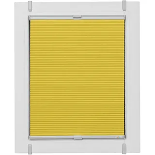 Plissee SUNLINES "Start-up Style Honeycomb", gelb (senf, weiß, weiß), B:87cm H:165cm, Obermaterial: 100% Polyester, Plissees, verspannt mit Simply-Fix Klemmträger, Wabenplissee, nach Maß