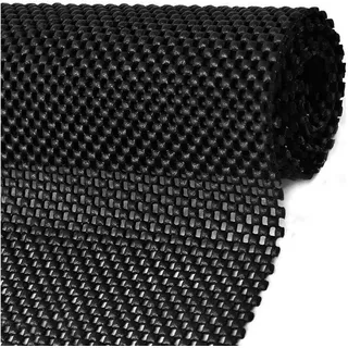 VIVA Home Antirutsch Teppichunterlage Extra robuste Antirutschmatte 160x45 cm, Zuschneidbar, PVC, schwarz, Stark rutschhemmende PVC-Unterlage für Teppich & Schubladen schwarz