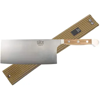 Güde Alpha Olive Messer Kochmesser Santoku Brotmesser Schälmesser Schinkenmesser Chai Dao ohne/mit Gravur + Prymo Farbe 1) Messer OHNE Gravur, Größe Chinesisches Kochmesser 18cm