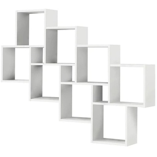 FMD Regal Wandregal mit 11 Fächern Weiß, 1-tlg. weiß