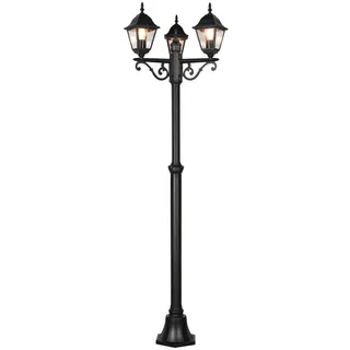 meine wunschleuchte Laterne Aluminium Höhe 200 cm 3-flammig schwarz